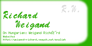 richard weigand business card